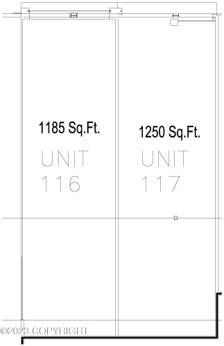 Area cal for Units 116 & 117